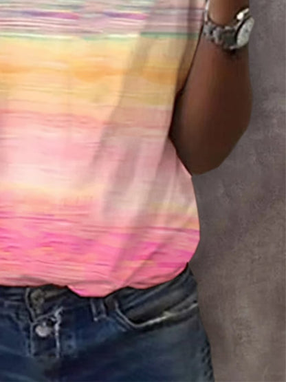 Women's Breast Cancer Awareness Print Casual T-Shirt