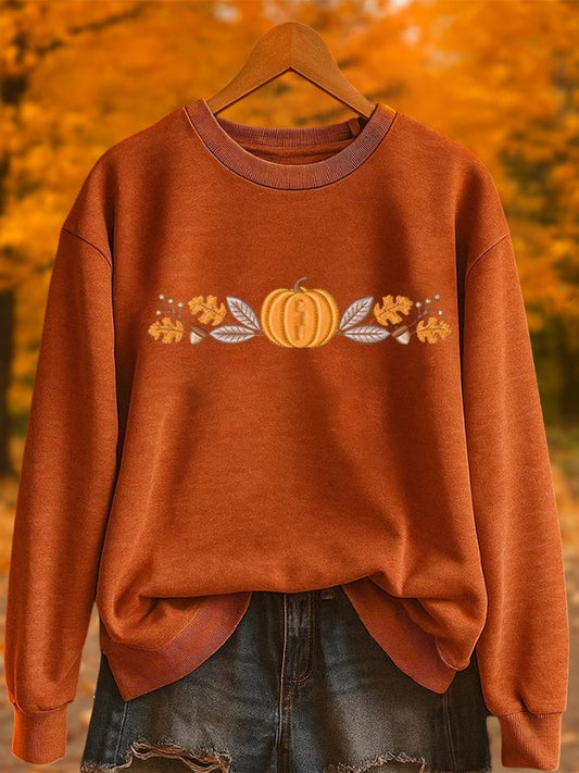 Women's Pumpkin Season Printed Sweatshirt