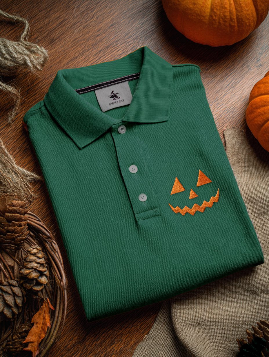 Men's Offline Business Autumn Pumpkin Contrast Polo