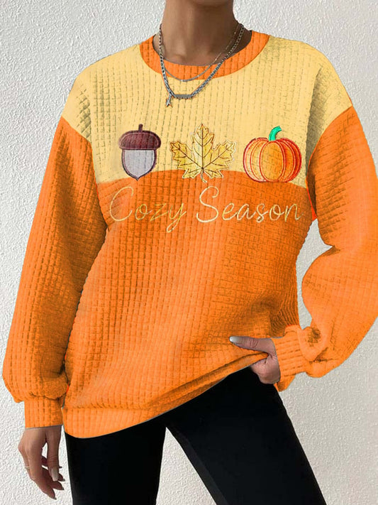 Women's Autumn  Cozy Season Printing Sweatshirt