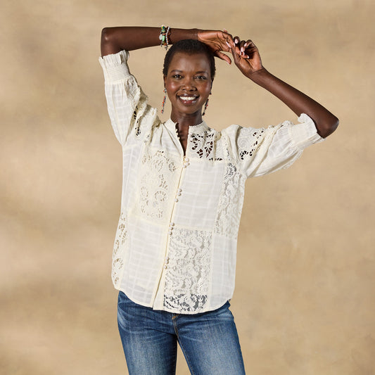 Garbo Lace Top, Petite