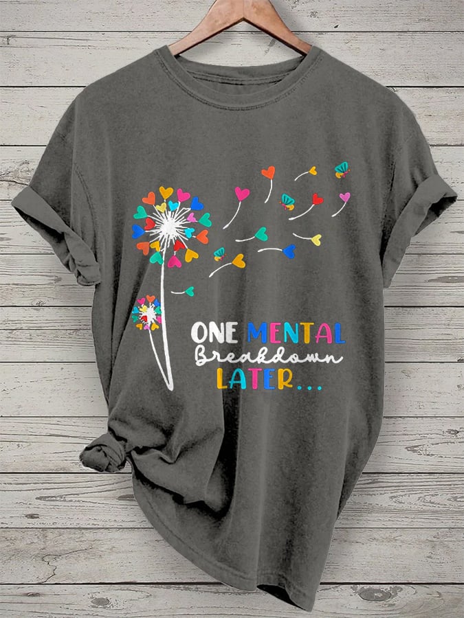 Women's Suicide Prevention Awareness Print Casual Tee