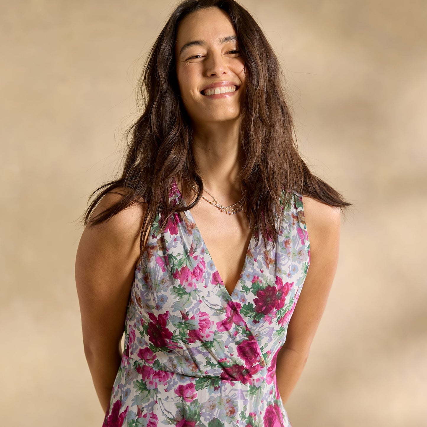 Champs de Fleur Printed Dress, Petite