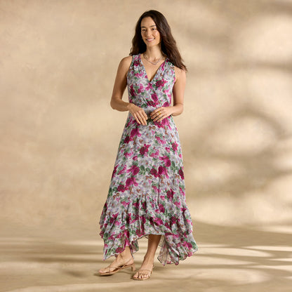 Champs de Fleur Printed Dress, Petite