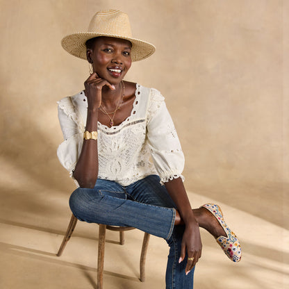 Altai Gatherings Eyelet Top