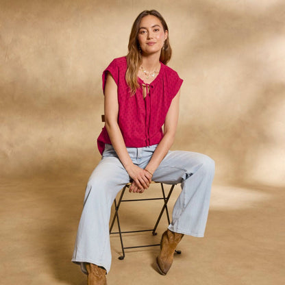 Gia Eyelet Tee