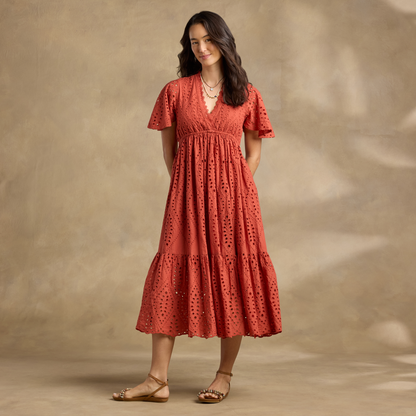 Avellino Eyelet Dress, Petite
