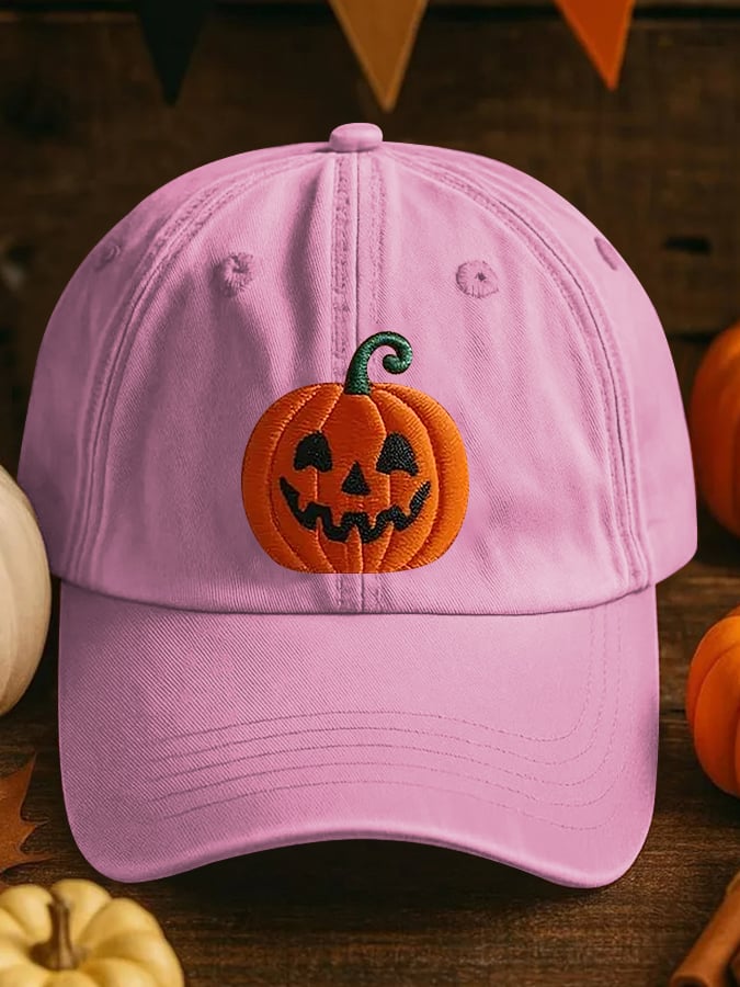 Unisex Pumpkin Face Printed Hat