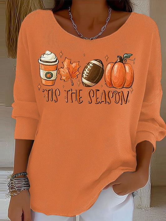 Women's Retro Tis The Season Print Sweater