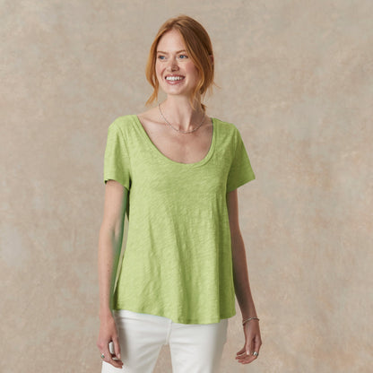 Ultimate Airy Slub Scoopneck Tee