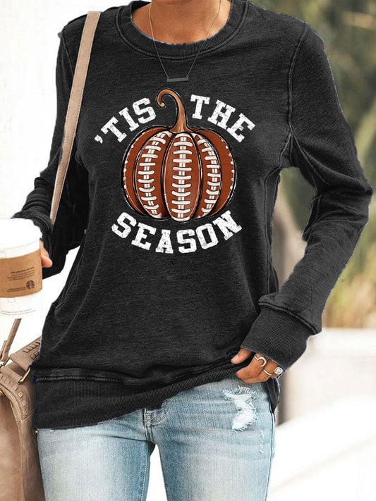 Women's Fall Rugby Tis the Season Print Sweatshirt