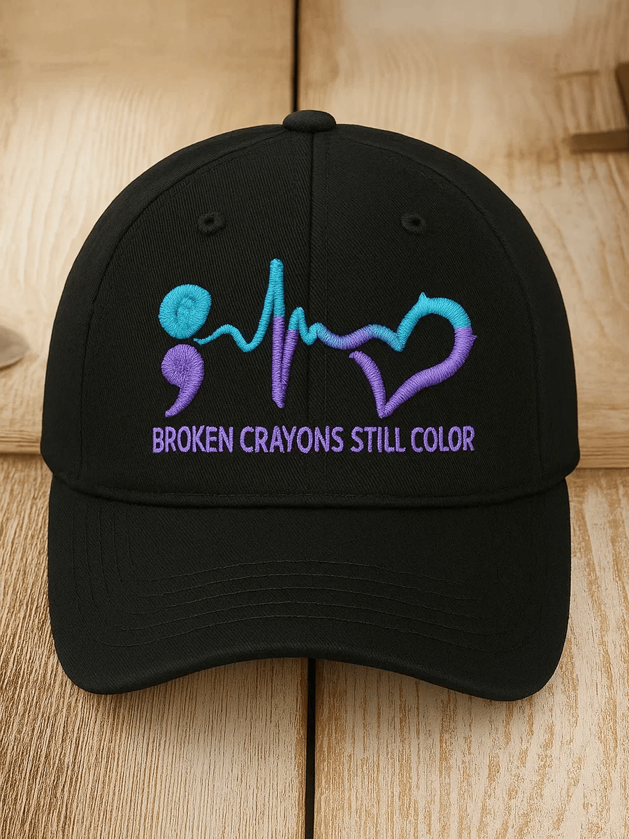 Unisex Retro Broken Crayons Still Color Printed Hat