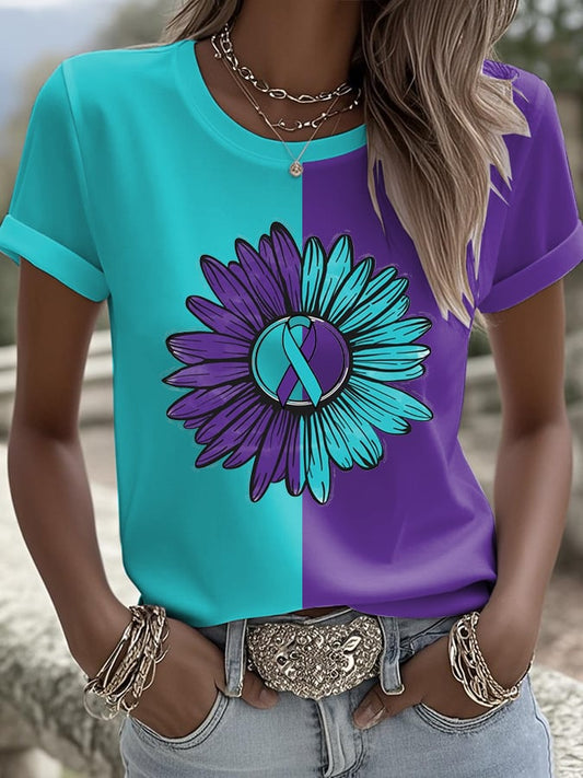 Women's Suicide Prevention Awareness Casual T-shirt
