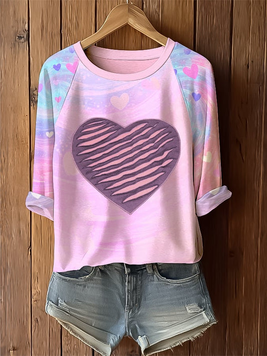 Women's Breast Cancer Awareness Graphic Print Raglan Sleeve T-Shirt