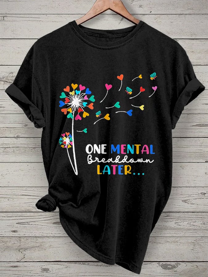 Women's Suicide Prevention Awareness Print Casual Tee