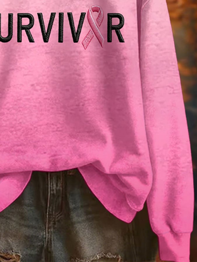 Women's Breast Cancer Survivors Print Hoodie