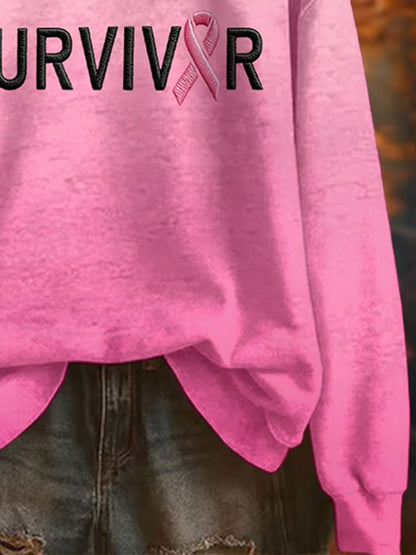 Women's Breast Cancer Survivors Print Hoodie