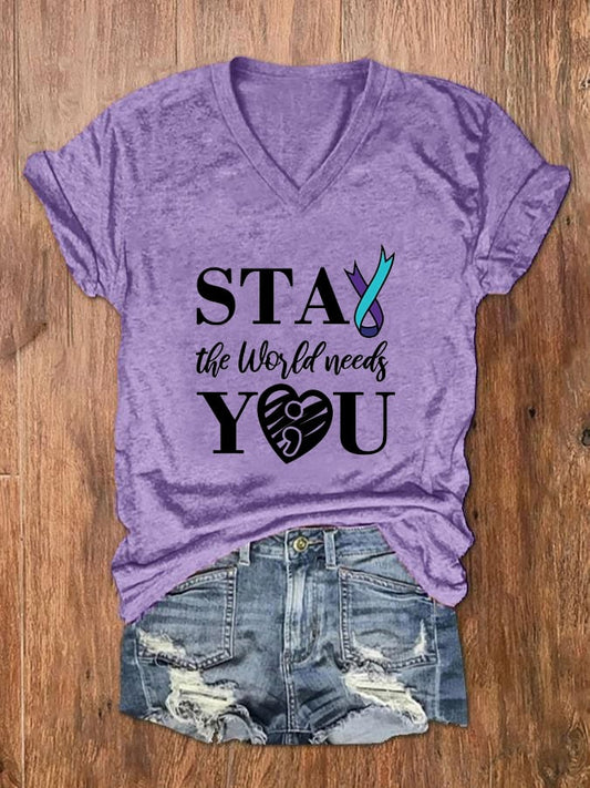 Women's Suicide Prevention Awareness T-shirt