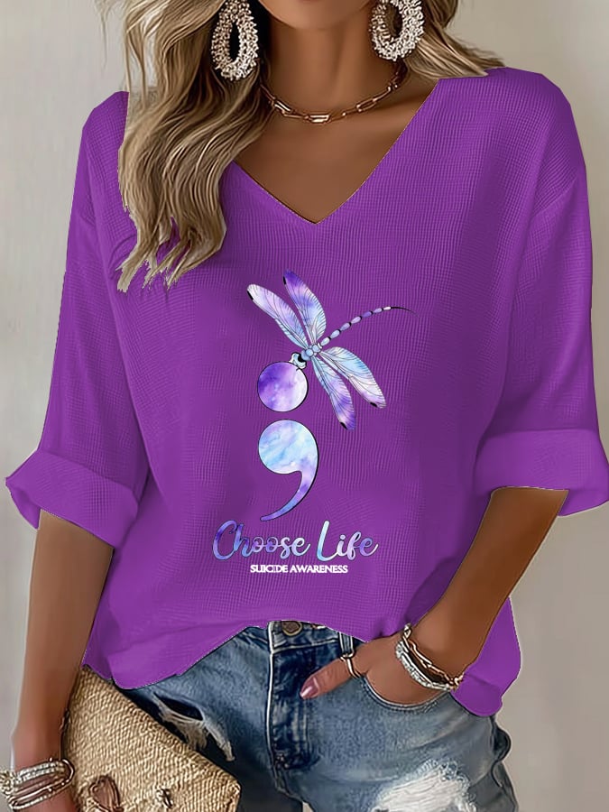 Women's Choose Life  Print Shirt