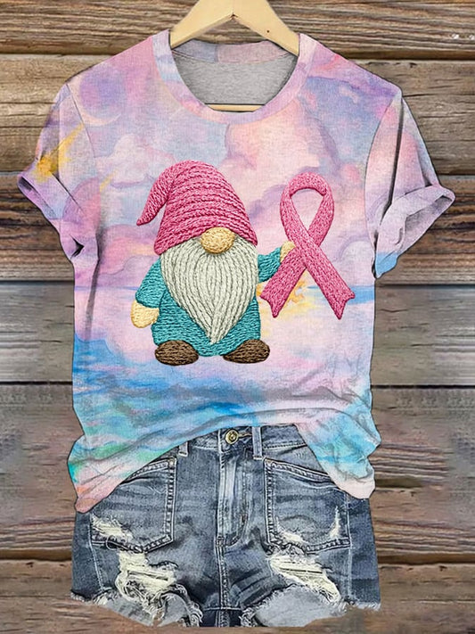 Women's Breast Cancer Awareness Graphic Crew Neck T-Shirt