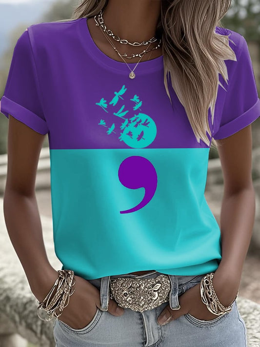 Women's Suicide Prevention Awareness Casual T-shirt