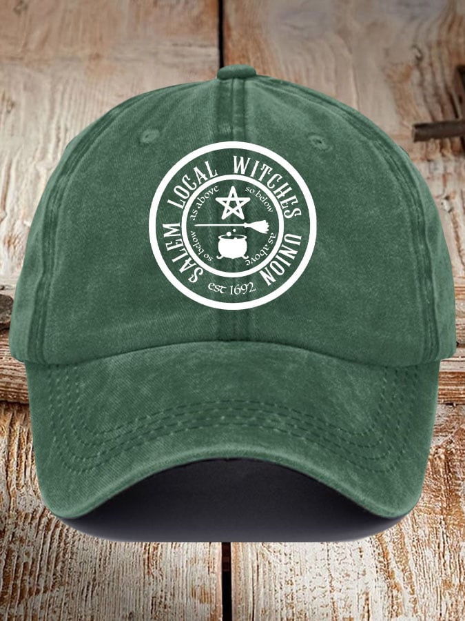 Unisex Halloween Salem Local Witches Union 1962 Print Baseball Cap