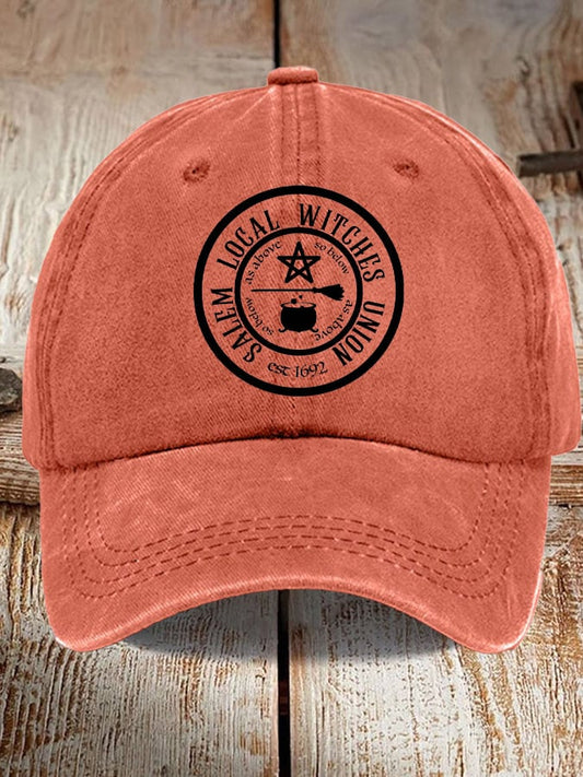 Unisex Halloween Salem Local Witches Union 1962 Print Baseball Cap