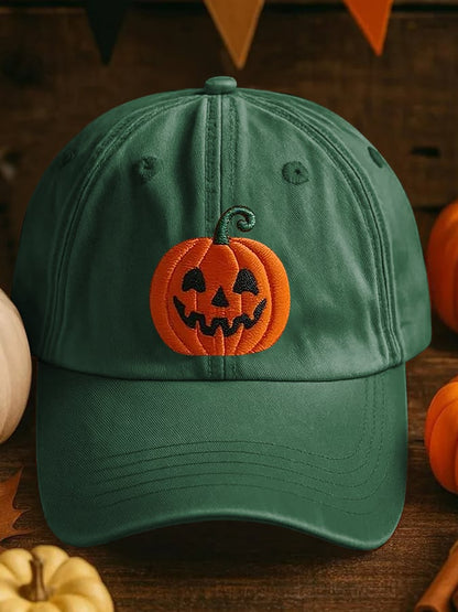 Unisex Pumpkin Face Printed Hat
