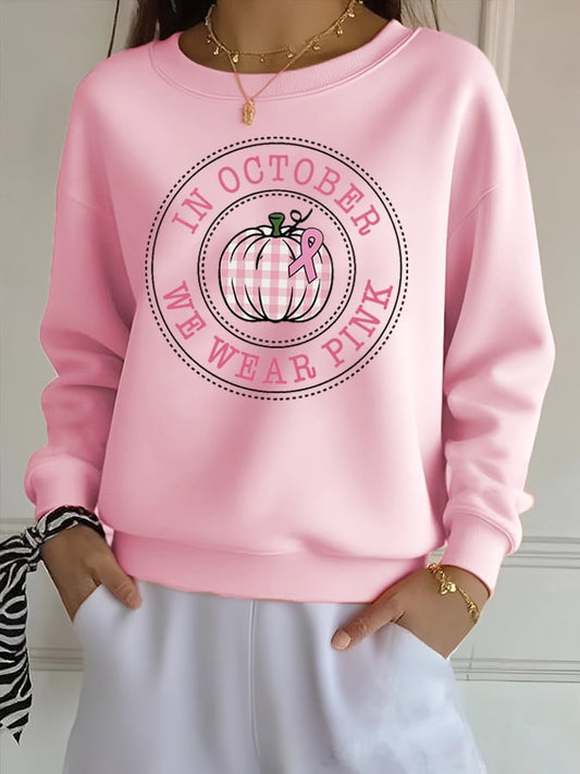 Women's In October We Wear Pink Sweatshirt
