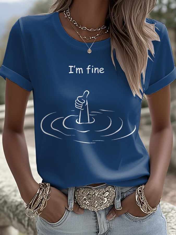 Women'S Mental Health Print Casual T-Shirt