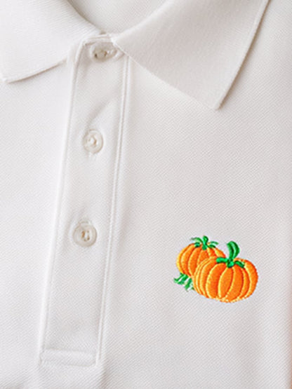 Men's Offline Business Autumn Pumpkin Contrast Polo