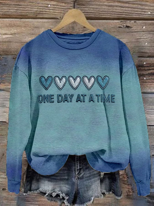 Women's Mental Health Print Crew Neck Sweatshirt