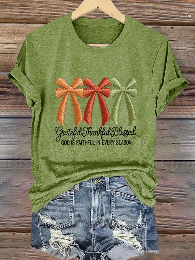 Women's Autumn Style  Print T-Shirt