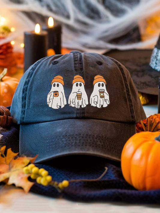 Unisex Halloween Cute Ghost Print Hat