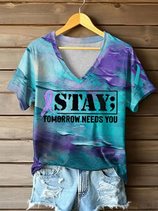 Women's Stay Tomorrow Needs You Printed T-shirt