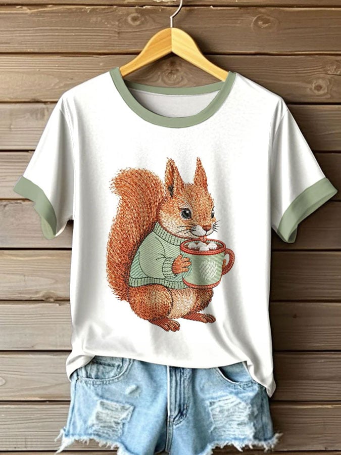 Women's Autumn Print T-shirt