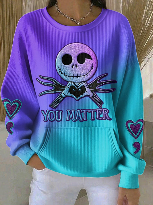 Women's Suicide Prevention Awareness Print Comfort Sweatshirt