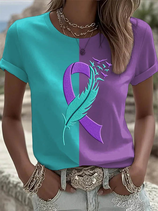 Women's Suicide Prevention Awareness Casual T-shirt