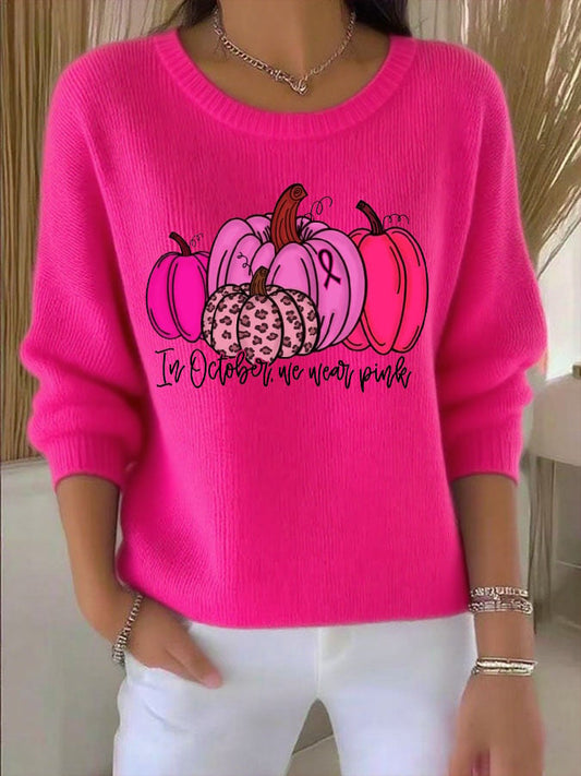 Women'S In October We Wear Pink Top