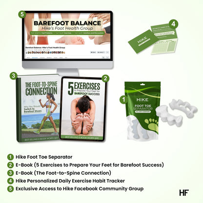 HIKE Foot Toe Separator -  Achieve Healthy Toes, Correct Bunions, Hammer Toes, and Relieve Foot Pain