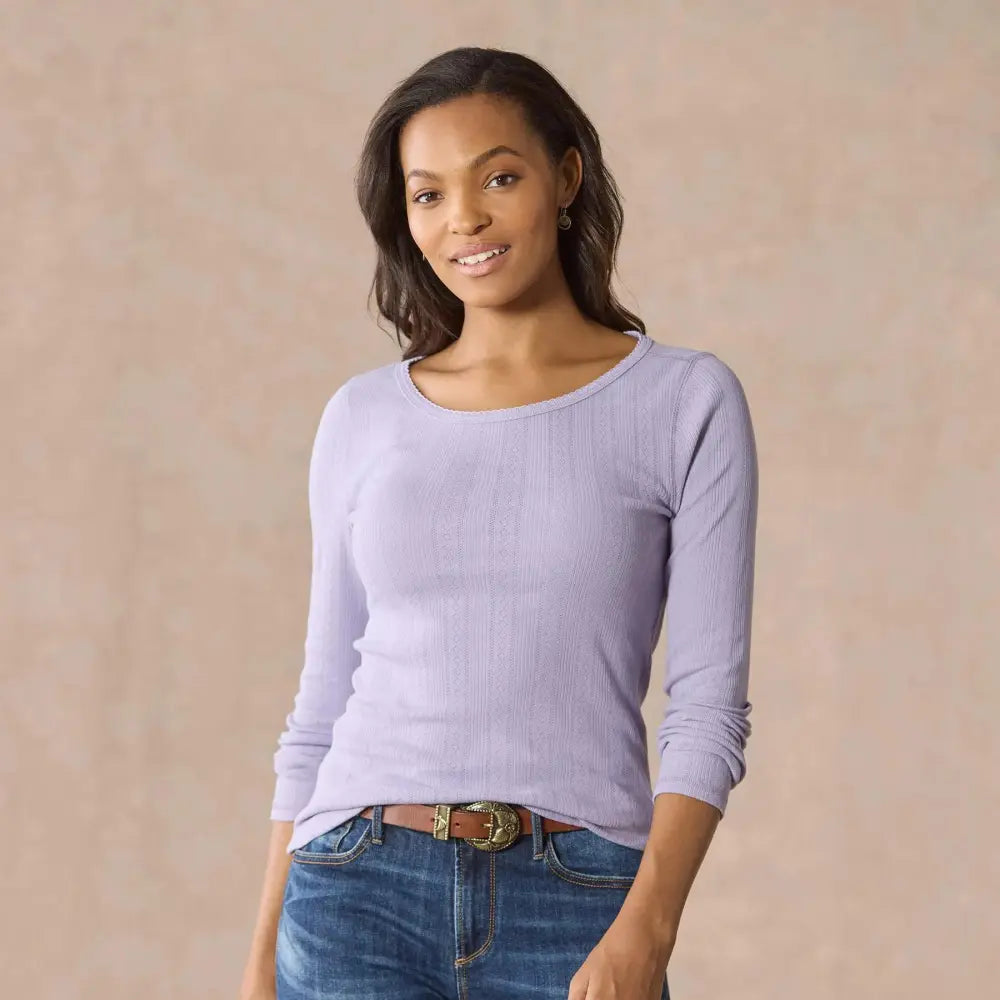 Perfect Pointelle Crewneck