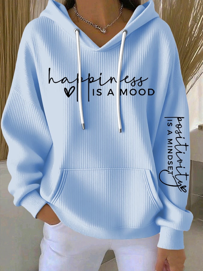 Women's Mental Health Printed Casual Hooded Sweatshirt