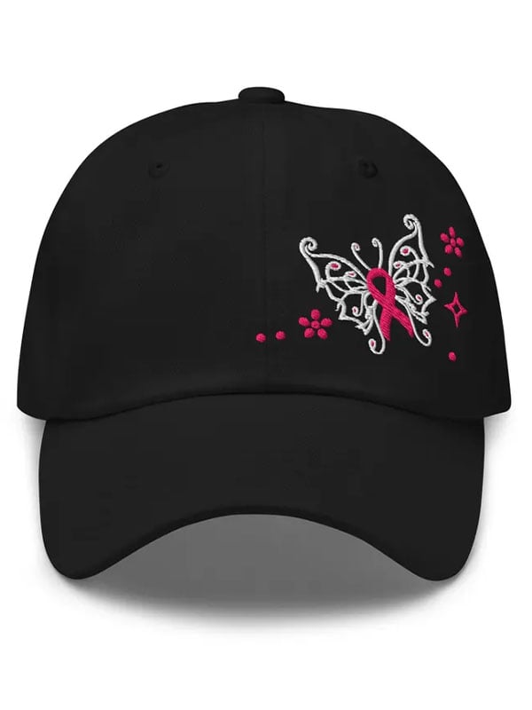 Unisex Breast Cancer Print Baseball Cap