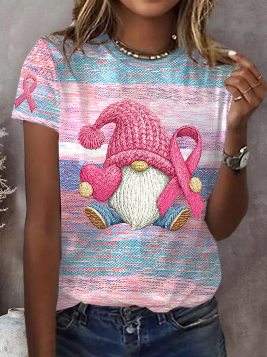 Women's Breast Cancer Awareness Graphic Crew Neck T-Shirt