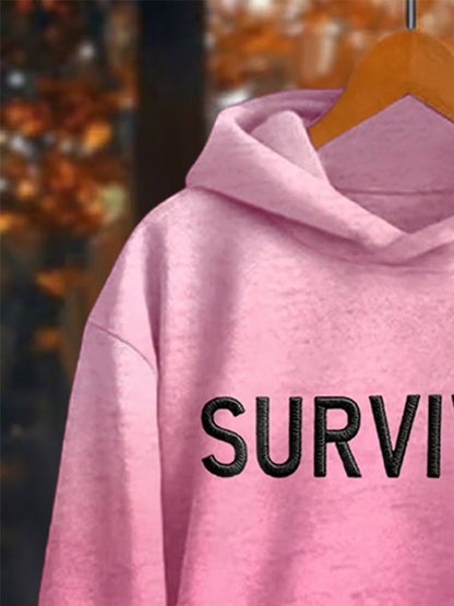 Women's Breast Cancer Survivors Print Hoodie