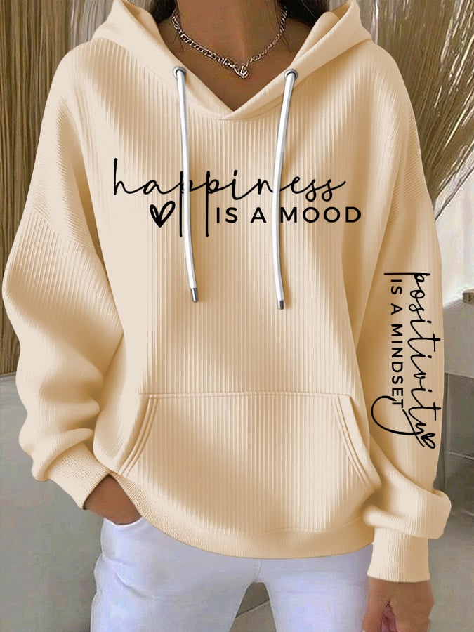Women's Mental Health Printed Casual Hooded Sweatshirt