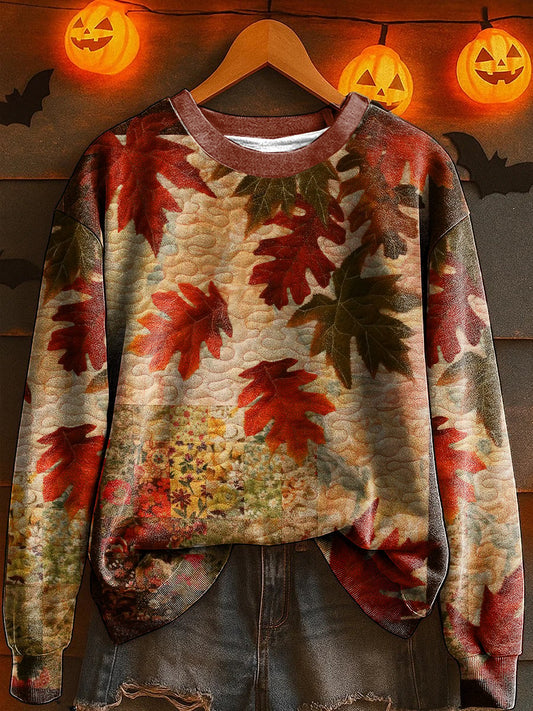 Women's Casual Autumn Maple Leaf Sweatshirt