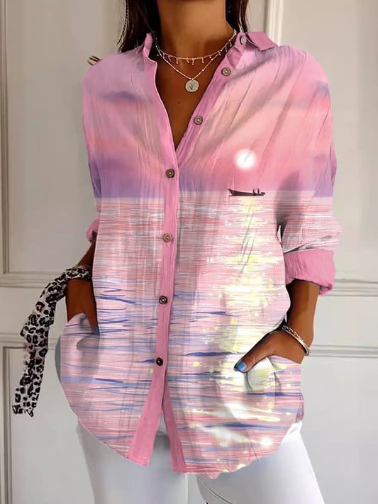 Women's Pink Breast Cancer Awareness Graphic Print Comfort Shirt