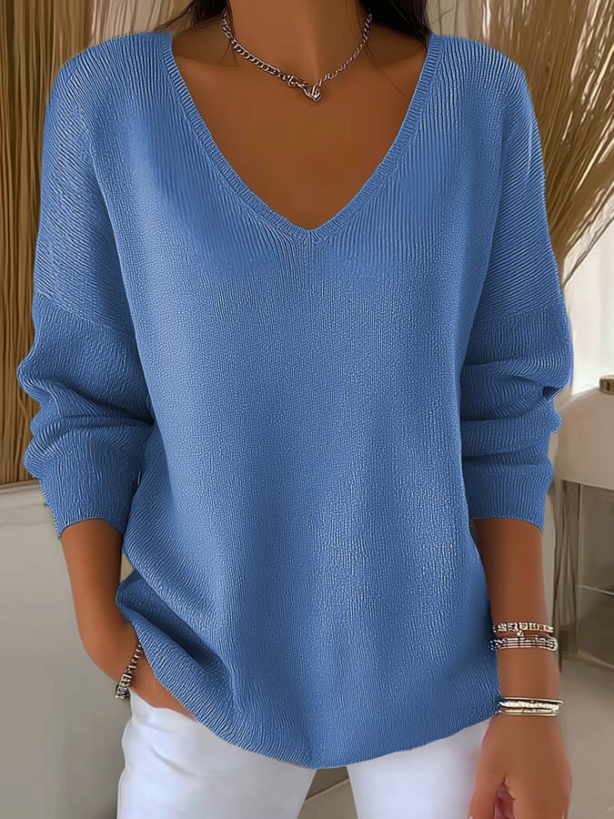 Women's Casual Solid Color Striped Bottoming Shirt