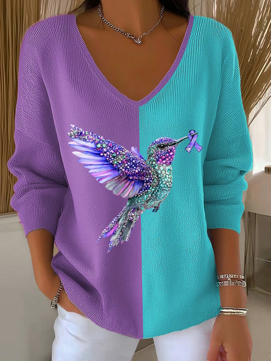Women's Suicide Prevention Awareness Casual knitted Top